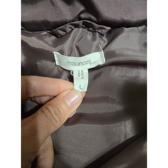 Maurices large women's brown quilted puffer jacket - Picture 6 of 10